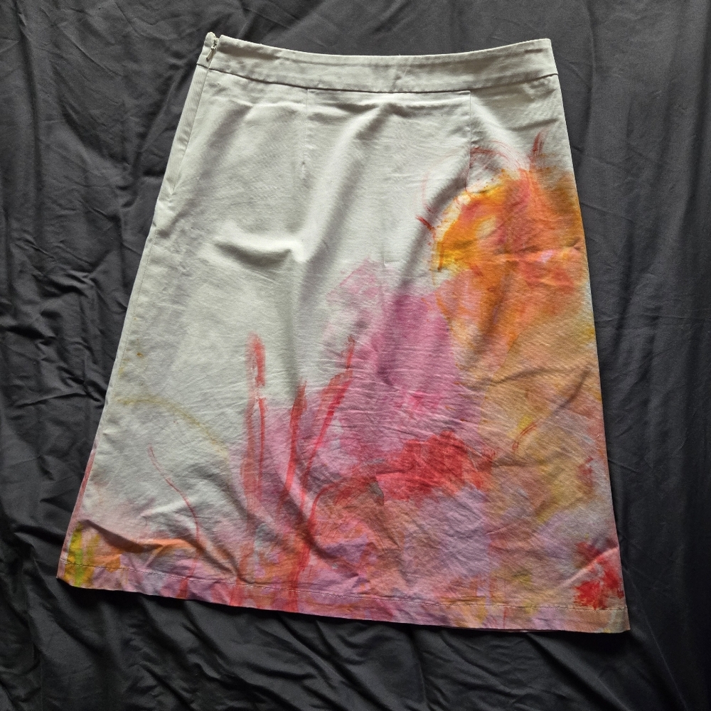 Anthropologie Colorful Painters Palette Abstract Women's A Line Skirt Sz 4 - Picture 6 of 7